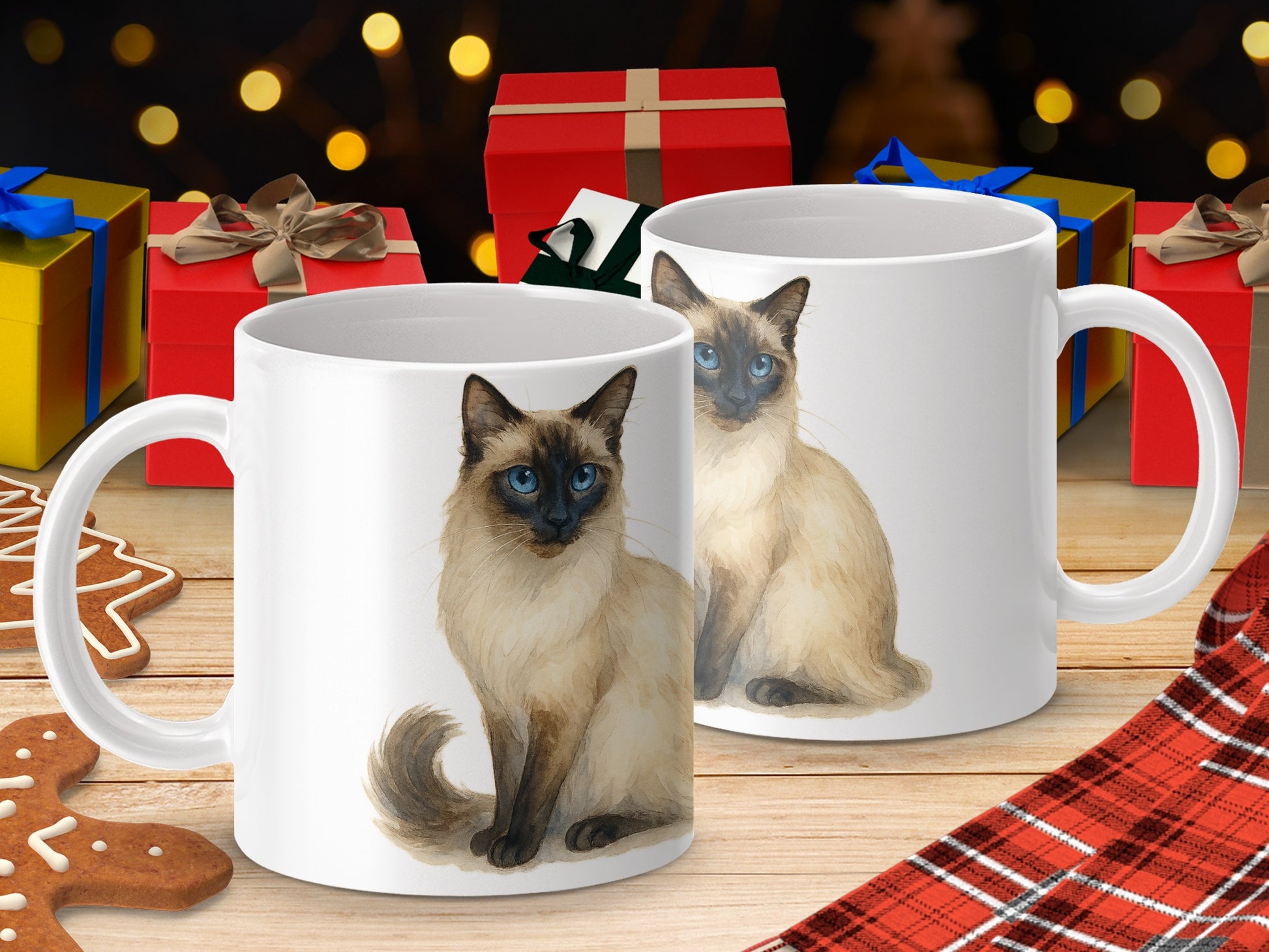 Beautiful Siameses Cat Design Mug Perfect Gift Product