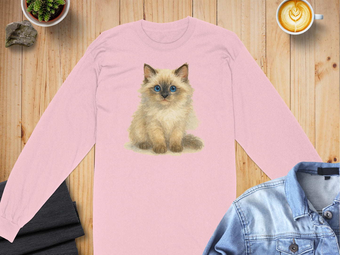 Cute Fluffy Kitten Long Sleeve Shirt product