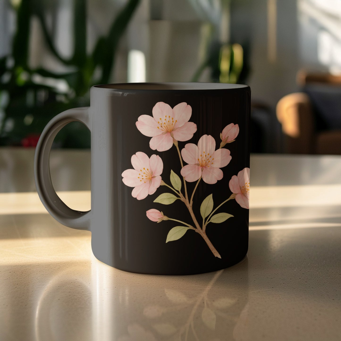 Cherry Blossom Design Mug Perfect Gift Coffee Product