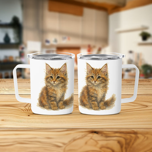 Adorable Kitten Print White Ceramic Mug Set product type