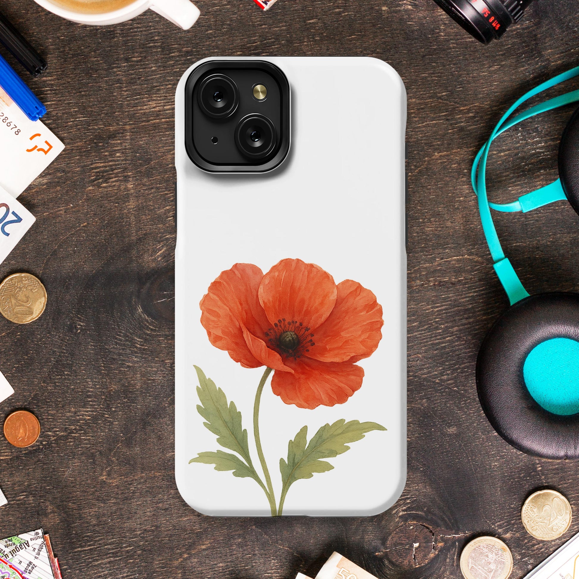Red Poppy Flower Design Phone Case product type