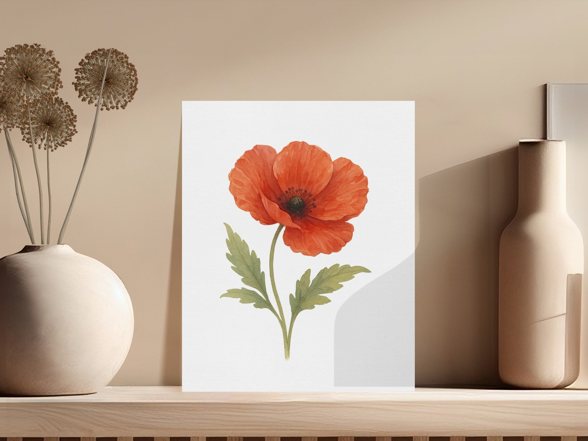 Beautiful Red Poppy Art Print for Home Decor product type