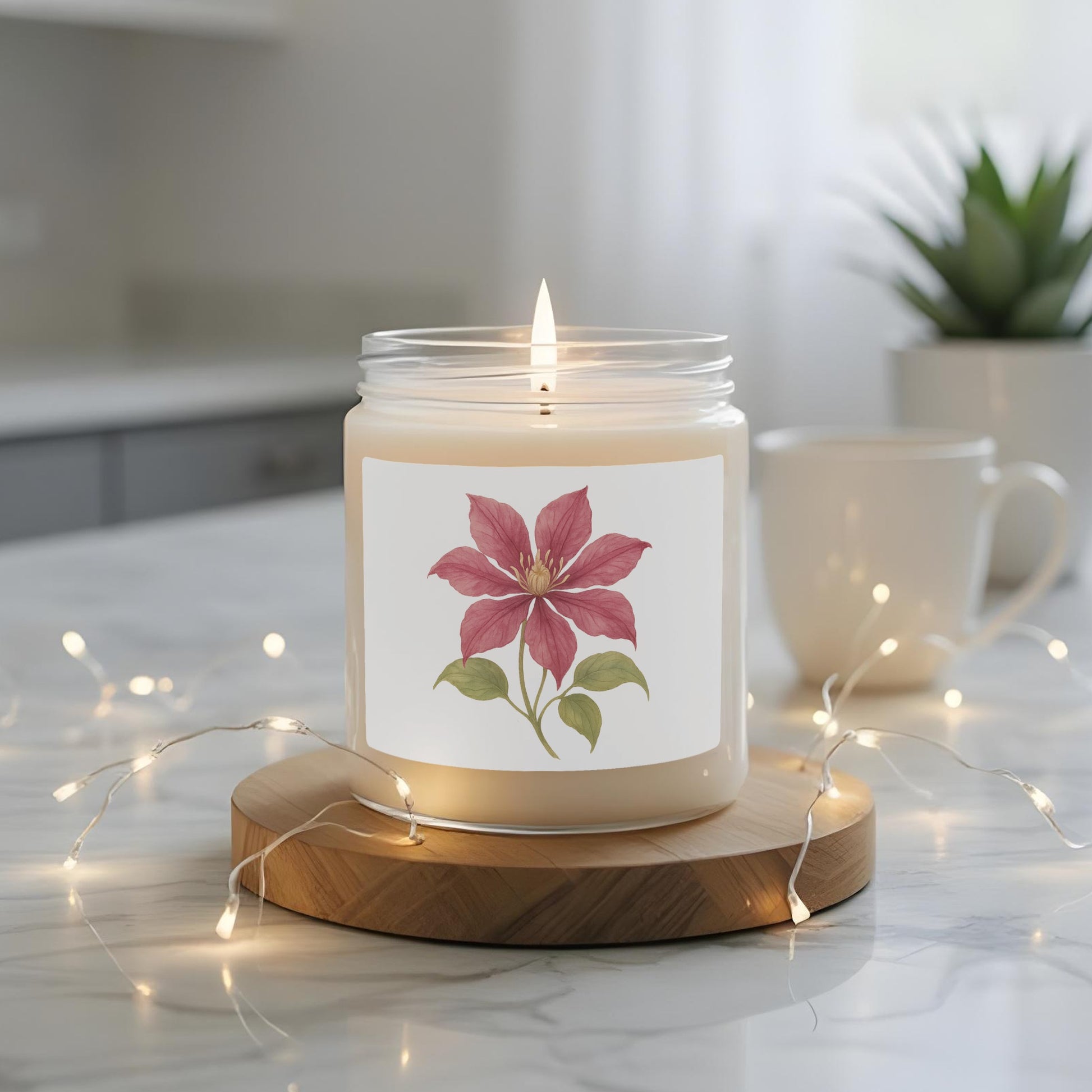 Floral Design Pillar Candle Home Decor product type
