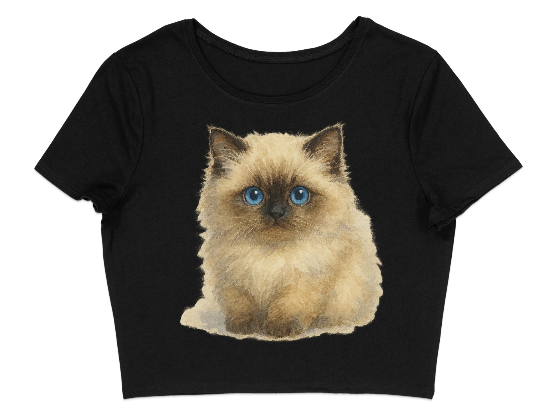 Adorable Fluffy Kitten Print Women Crop Top product