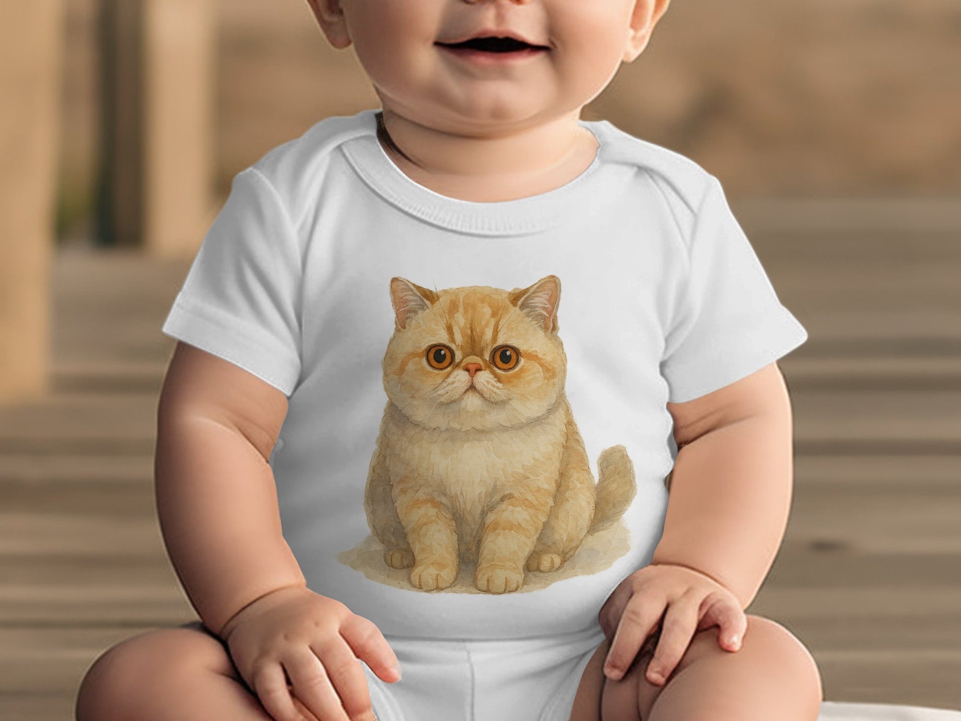 Cute Baby Onesie with Adorable Cat Print product type