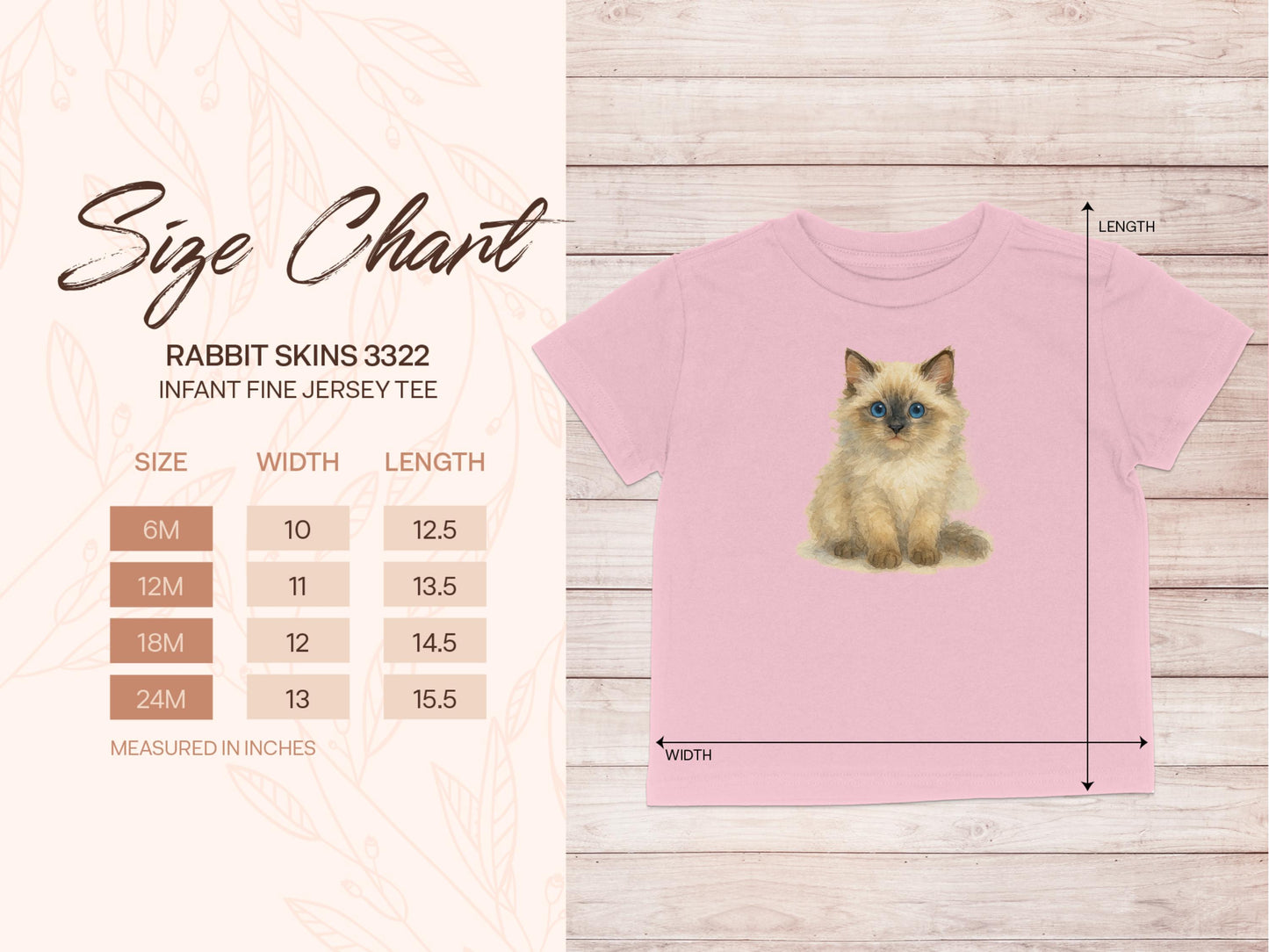 Cute Kitten Design Pink Infant Fine Jersey Tee product type