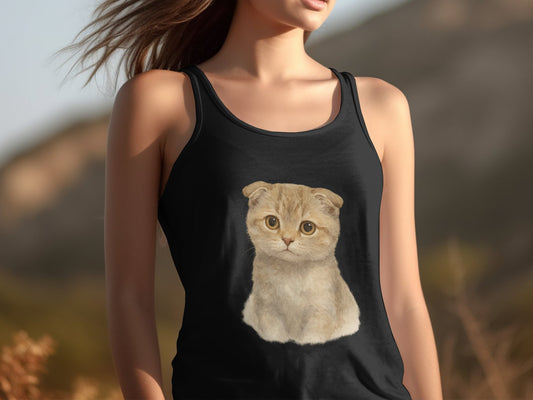 Cute Cat Graphic Tank Top Casual Product type