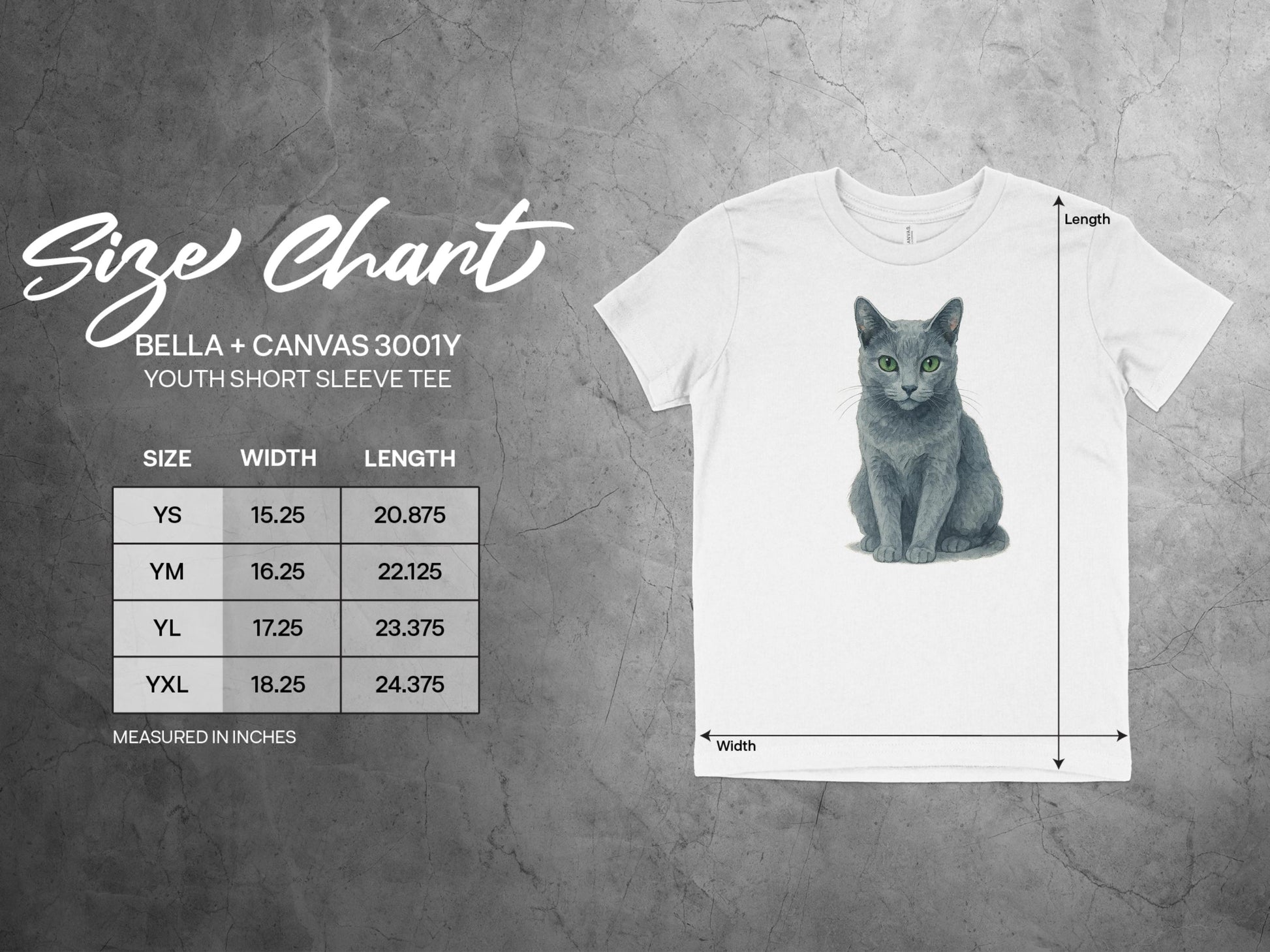 Youth Short Sleeve Tee with Cat Print Shirt product type