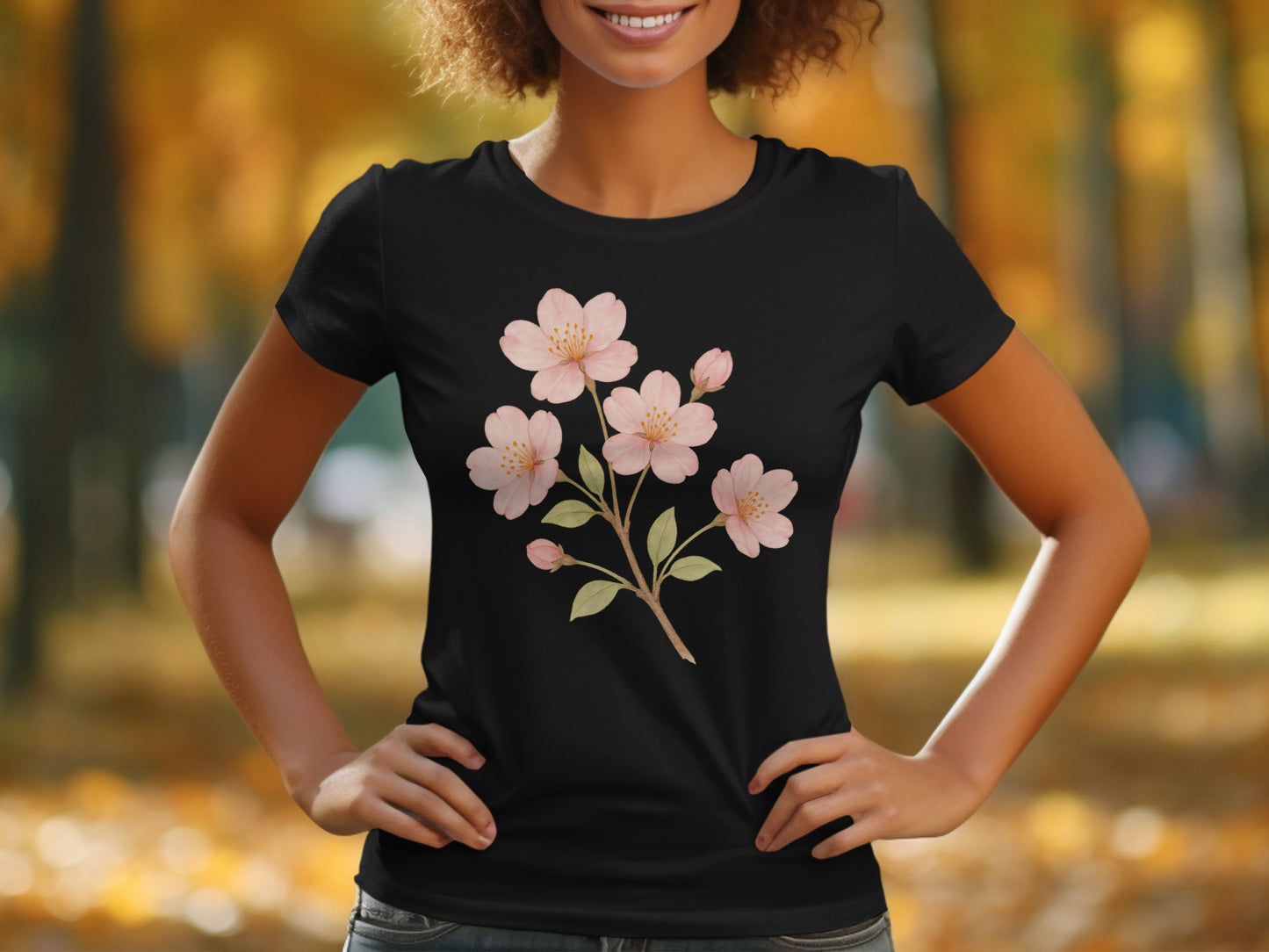Cherry Blossom Graphic Women's Tee Shirt Casual product