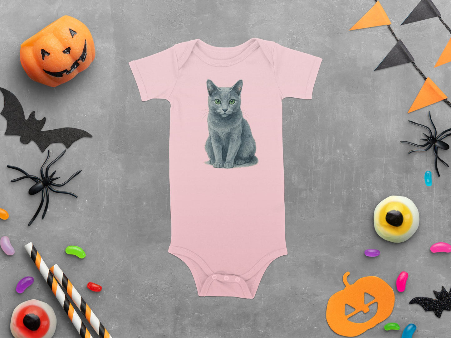 Cute Halloween Cat Print Infant Onesie Baby Product