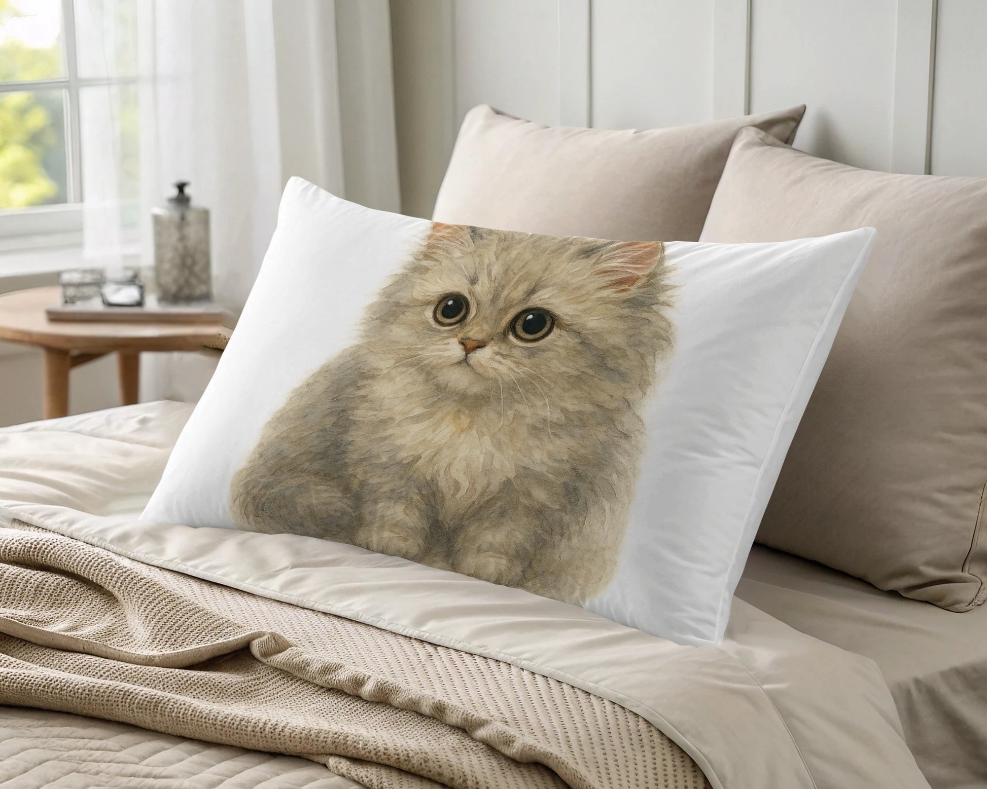Adorable Kitten Printed Pillow for Home Decor product