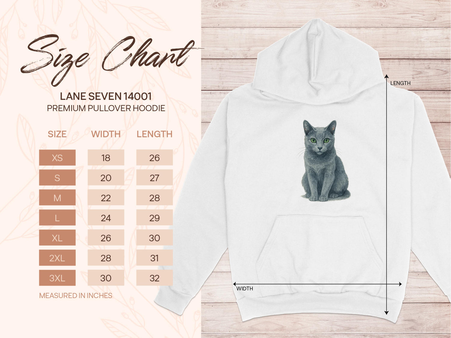Gray Cat Print Premium Pullover Hoodie product