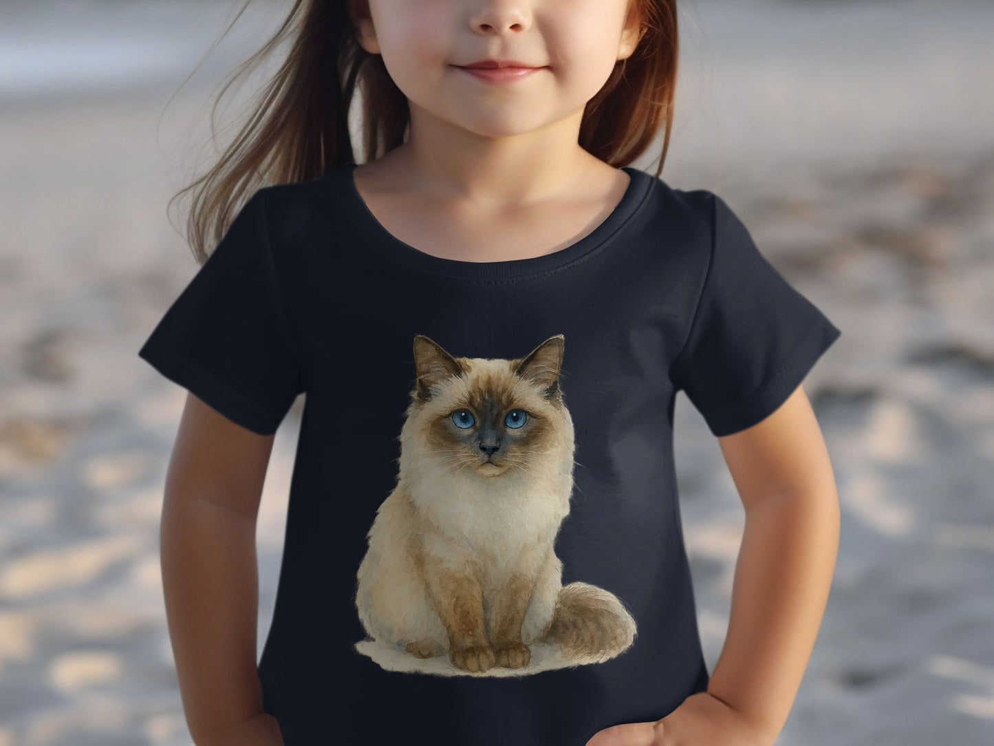 Cute Cat Print Shirt for Children Clothing Product Type