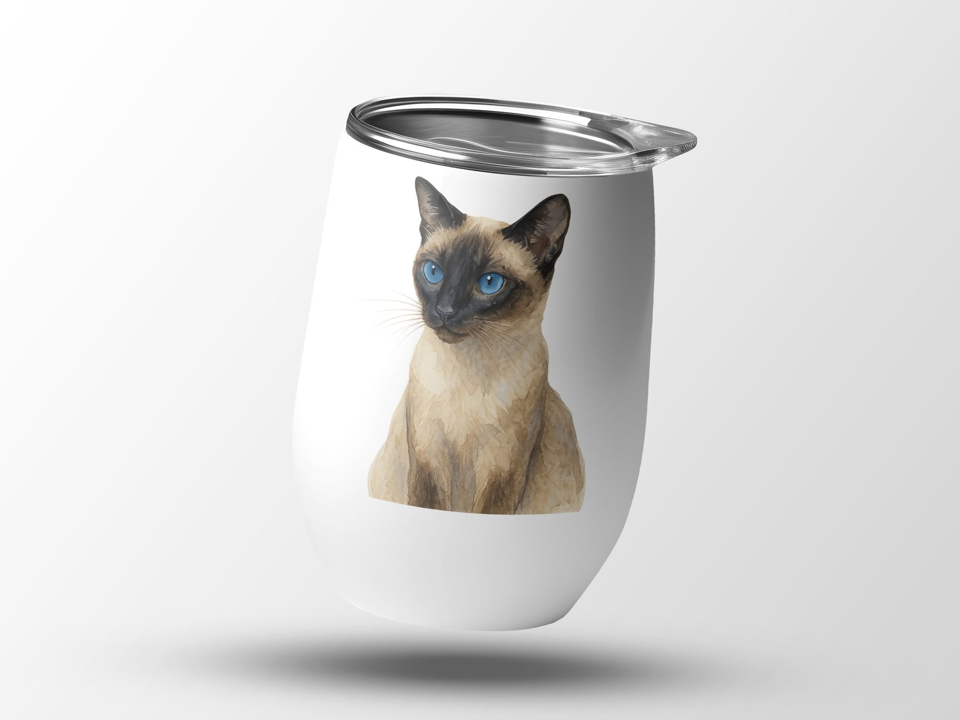 Adorable Siamese Cat Printed Tumbler for Pet Lovers product
