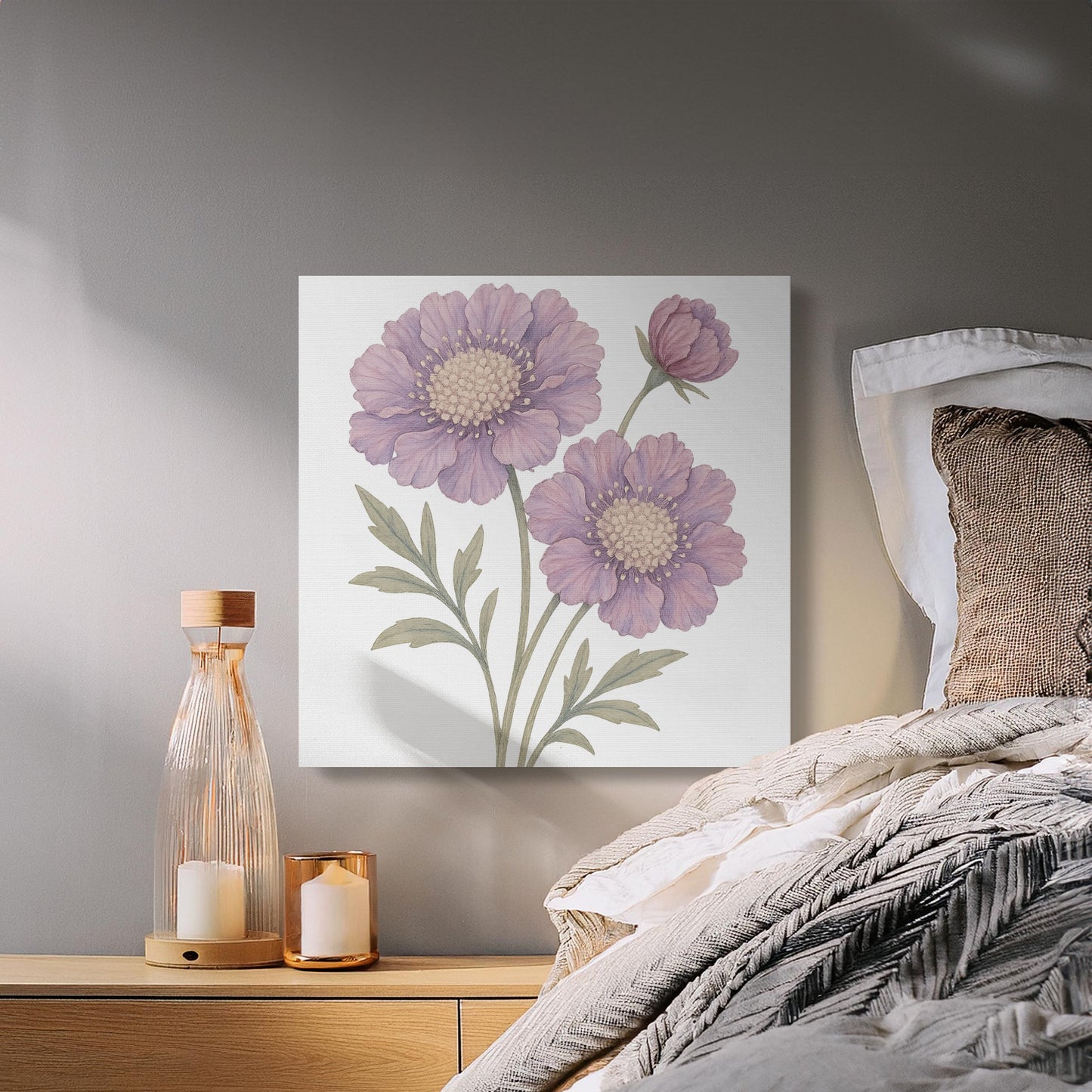 Purple Floral Canvas Art for Stylish Wall Decor product type