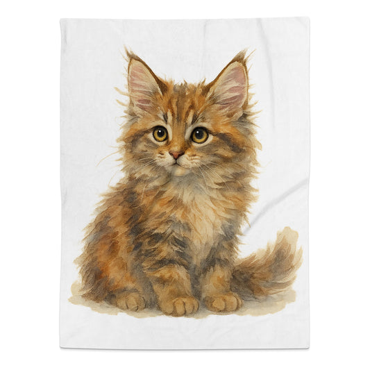 Adorable Kitten Illustration Design Blanket product