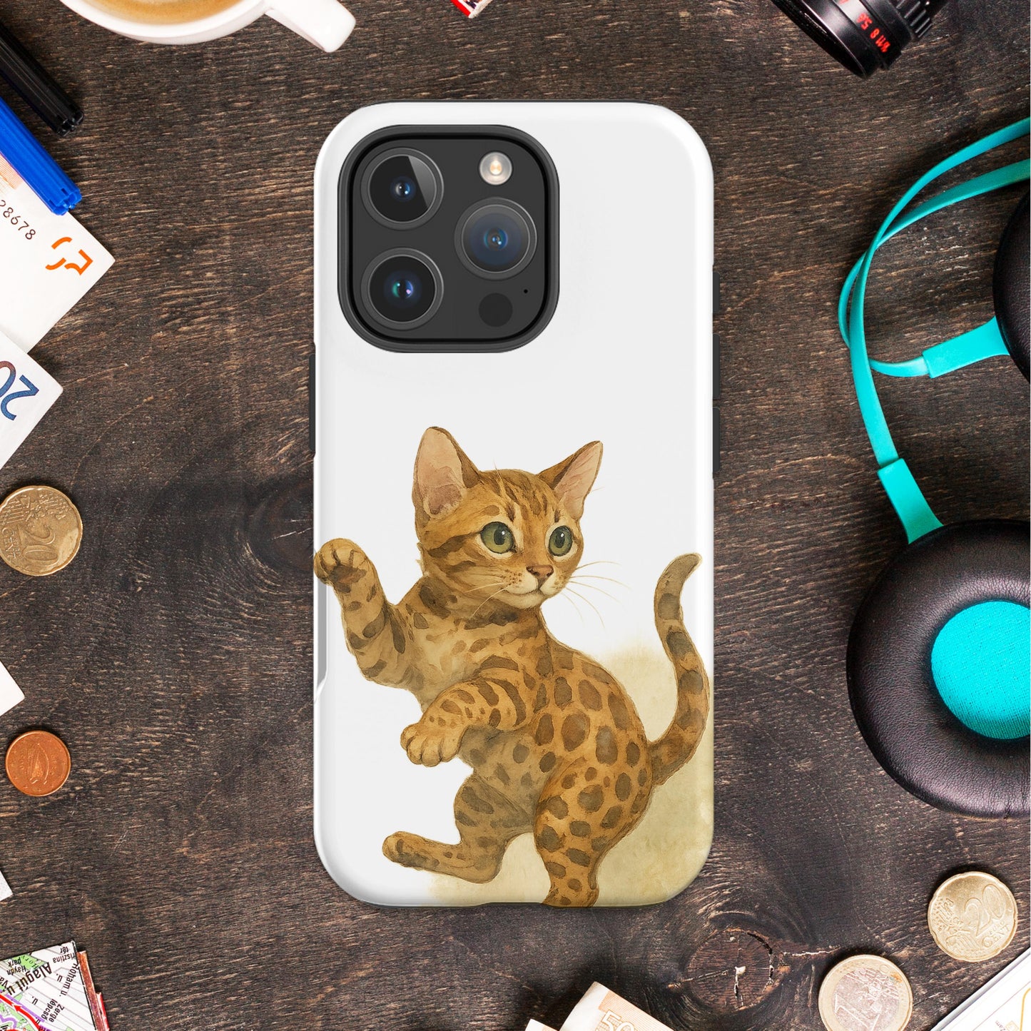 Cute Kitten Design Printed Phone Case product