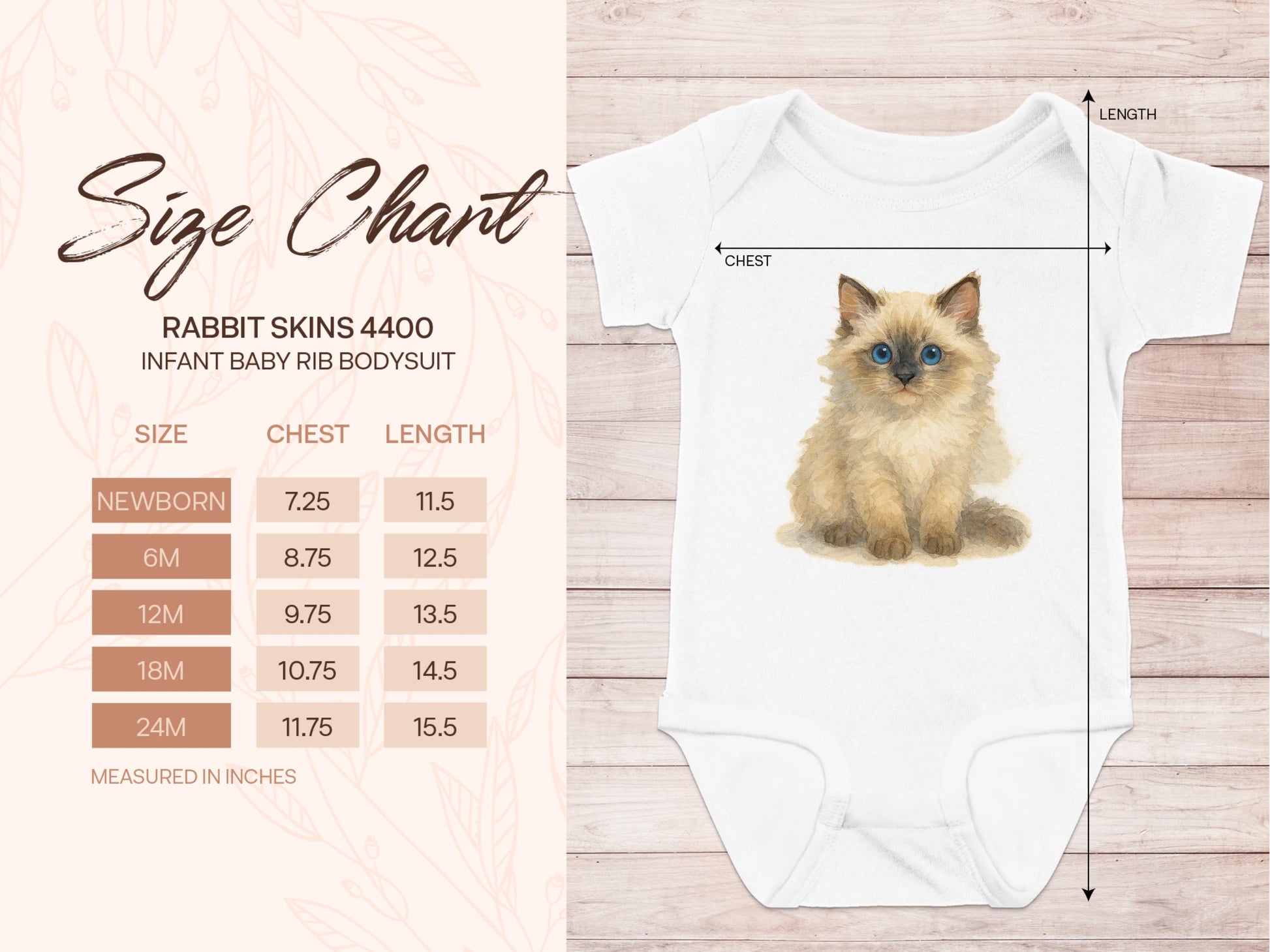 Cute Kitten Print Infant Baby Rib Bodysuit product