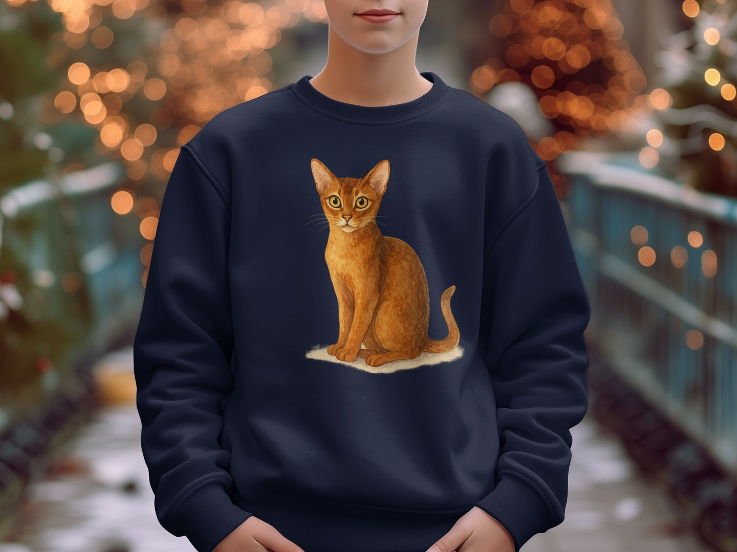 Cozy Sweatshirt with Artistic Cat Design product