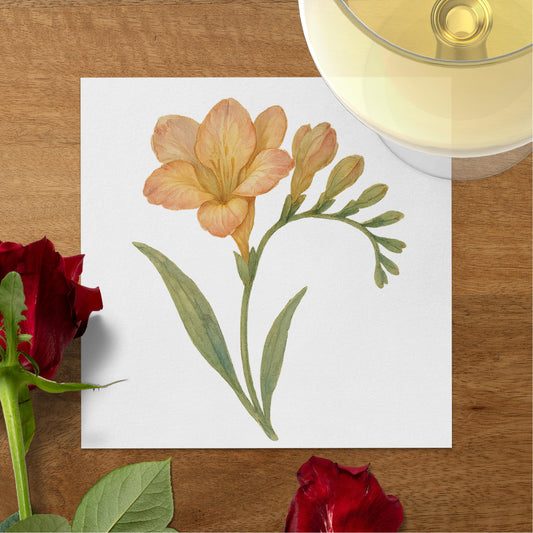 Elegant Floral Design Art Print on a Greeting Card product type