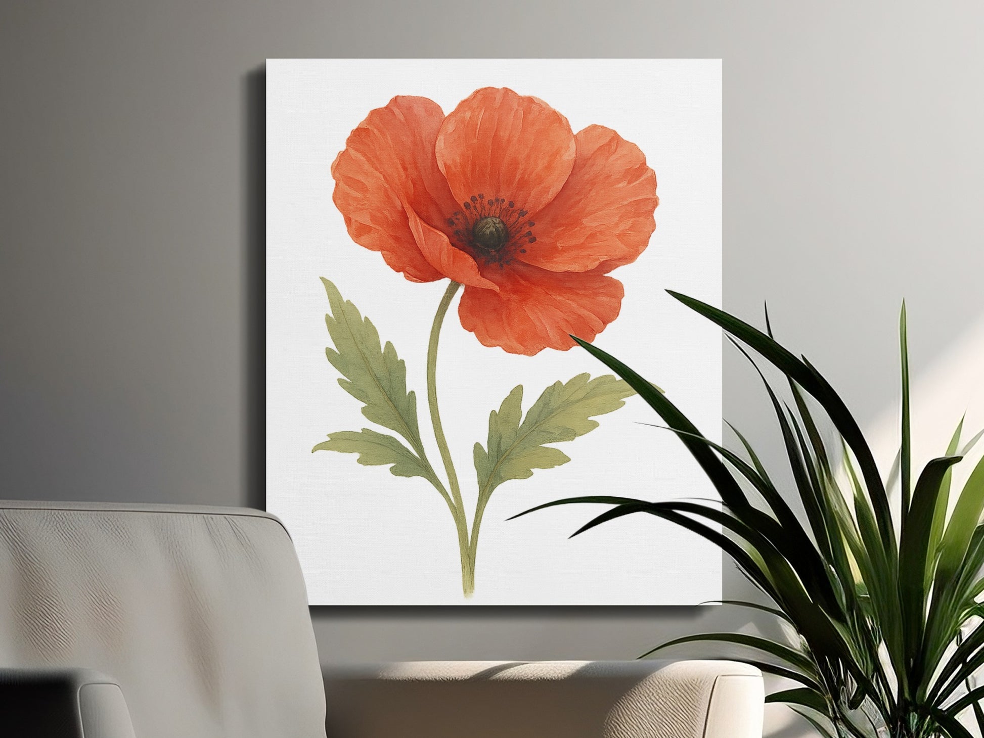 Beautiful Red Poppy Flower Art Print for Home Decor product