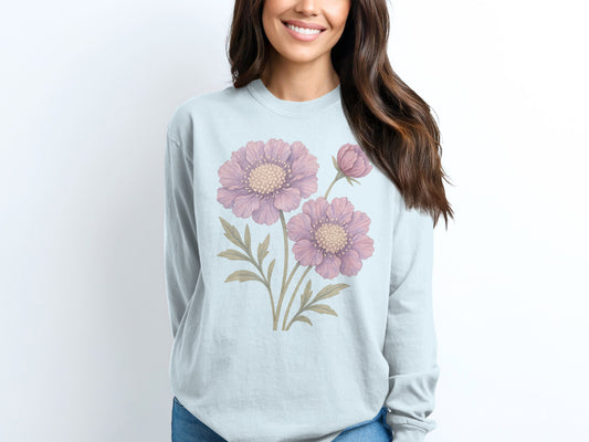 Floral Design Cozy Sweater Perfect for Fall Weather product type