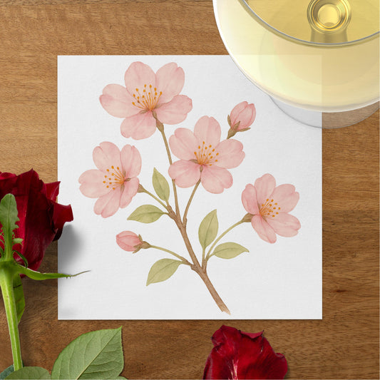 Floral Cherry Blossom Print Stationery Card product type