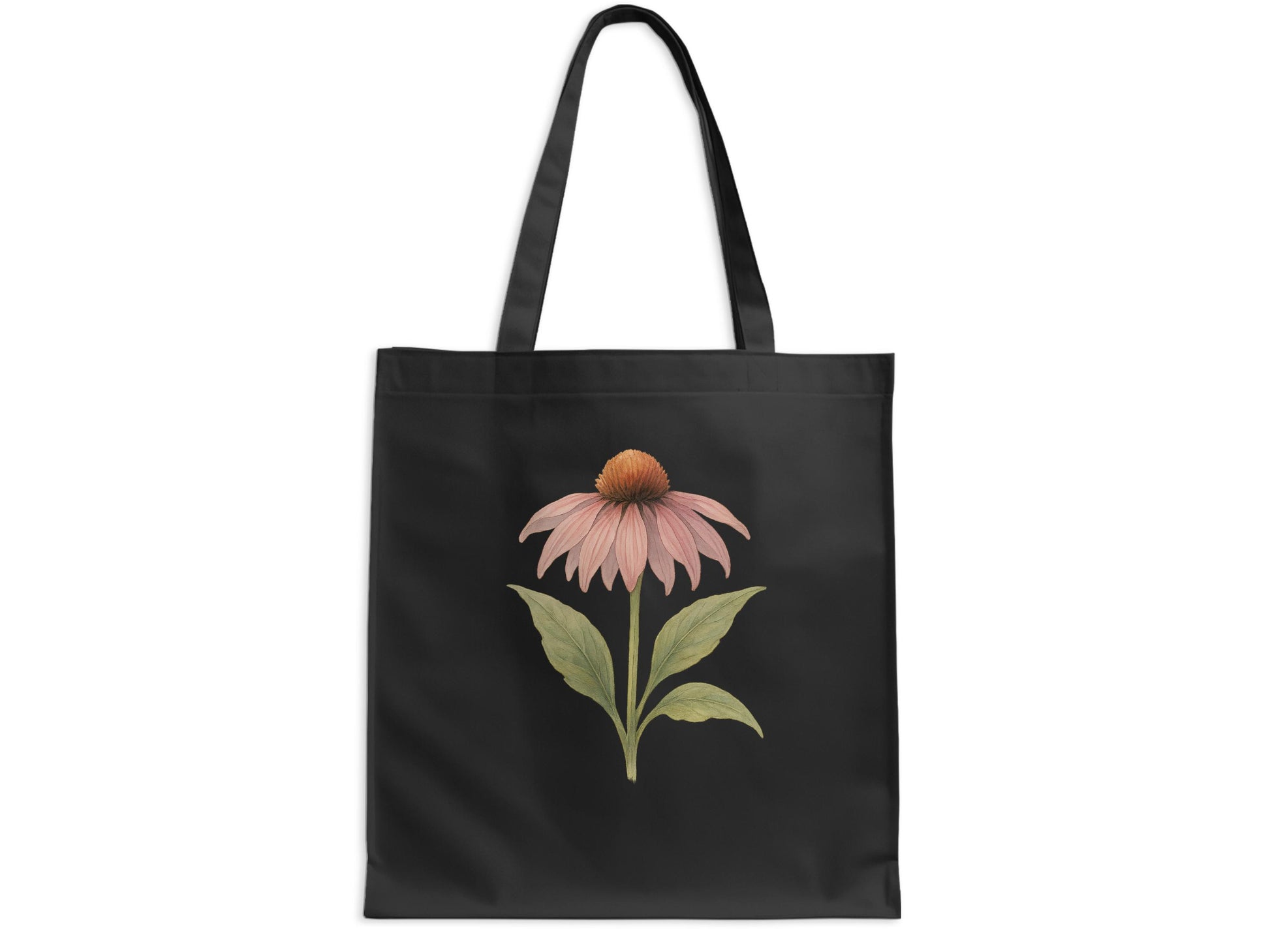 Stylish Black Tote Bag with Floral Print product