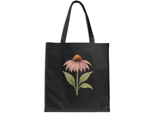 Stylish Black Tote Bag with Floral Print product