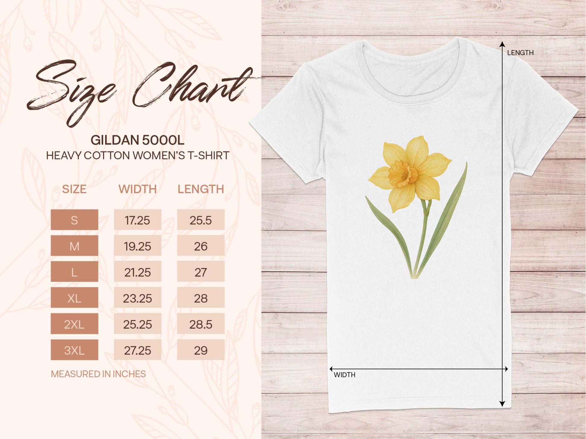 Daffodil Design Women's T-Shirt Gildan 5000L product type