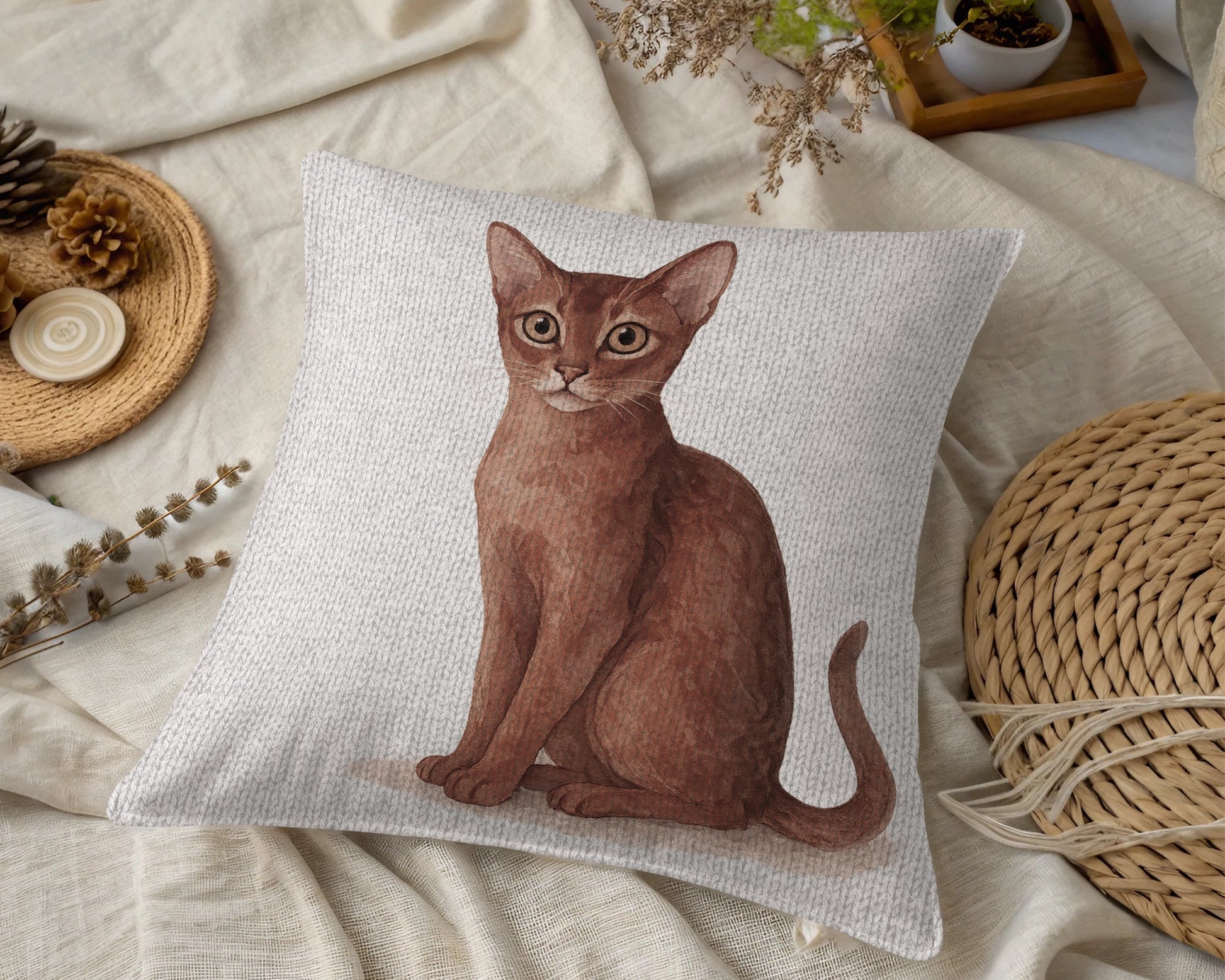 Adorable Cat Themed Decorative Throw Pillow product type