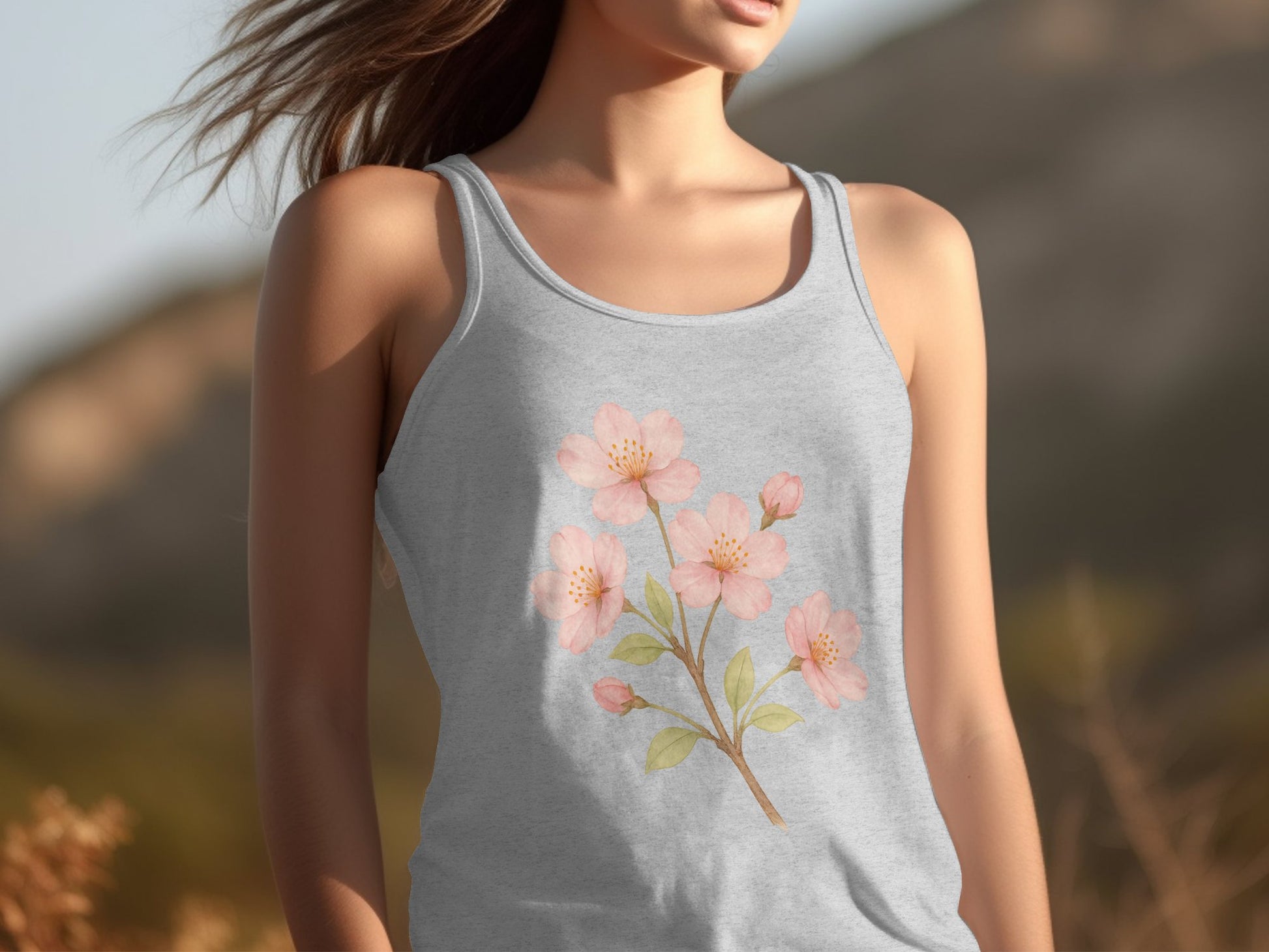 Cherry Blossom Design Women's Tank Top product type