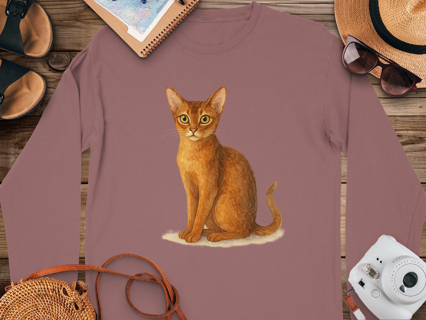 Adorable Cat Graphic Long Sleeve Shirt product