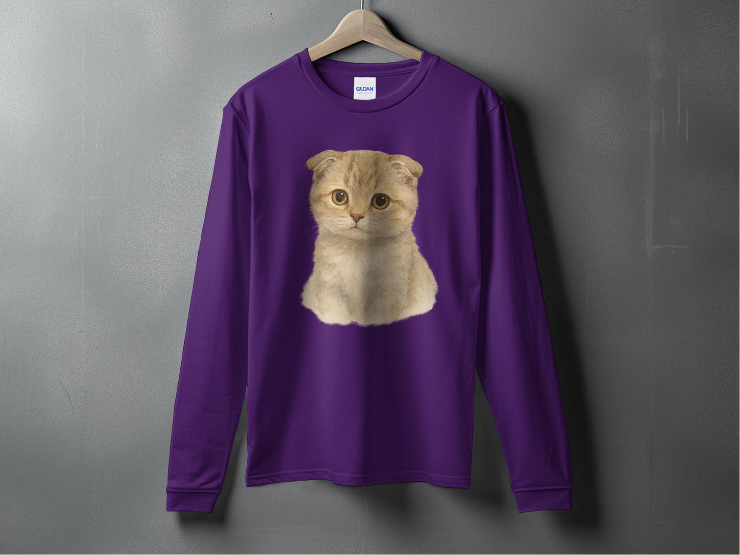 Cute Cat Printed Long Sleeve Shirt Casual Product