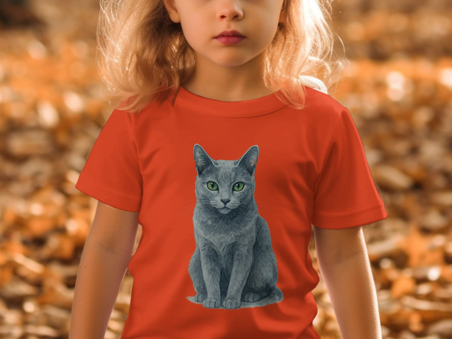 Cute Cat Print on Bright Red Shirt product
