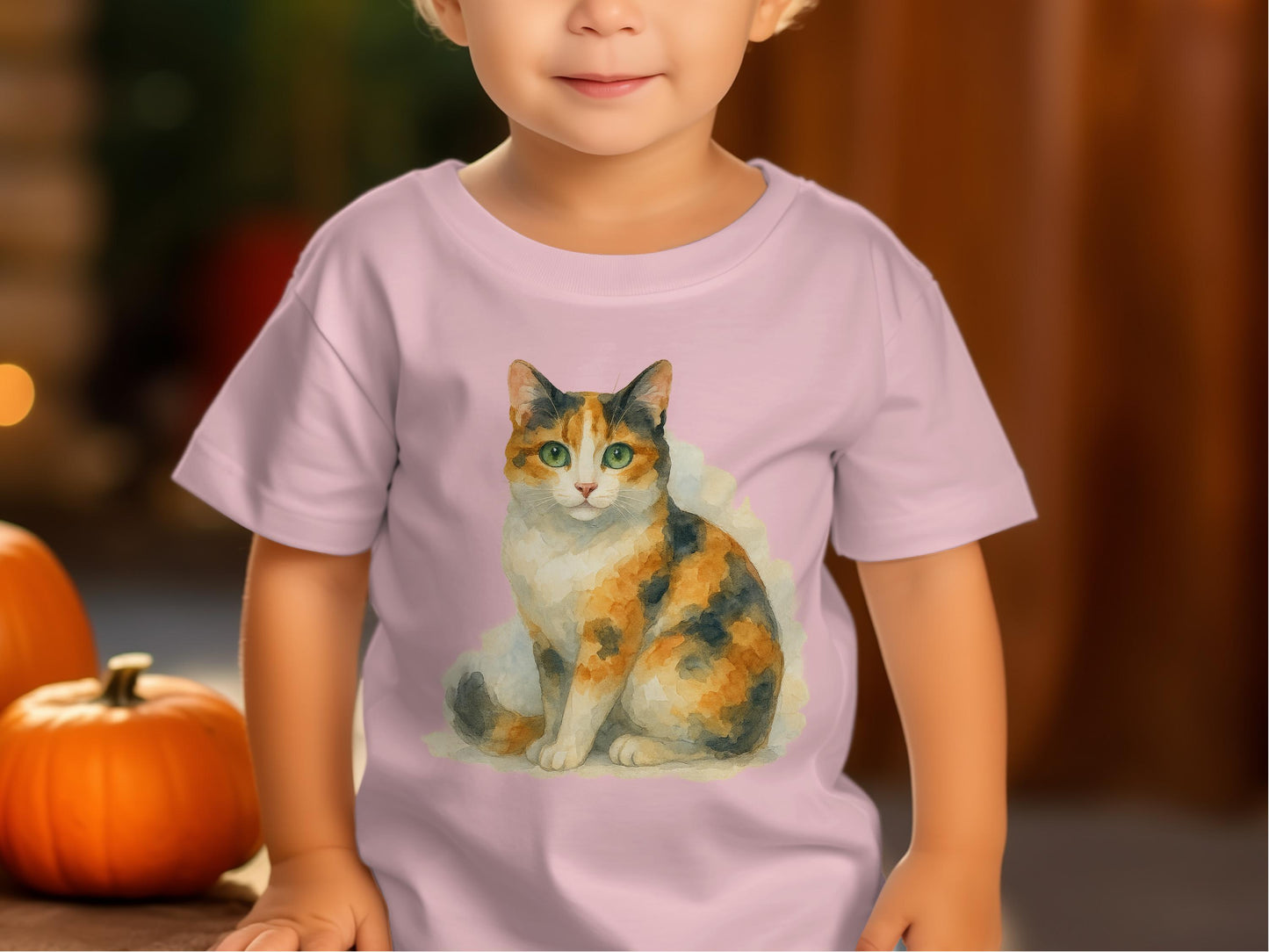 Cute Calico Cat Print Design on Kids T-Shirt product
