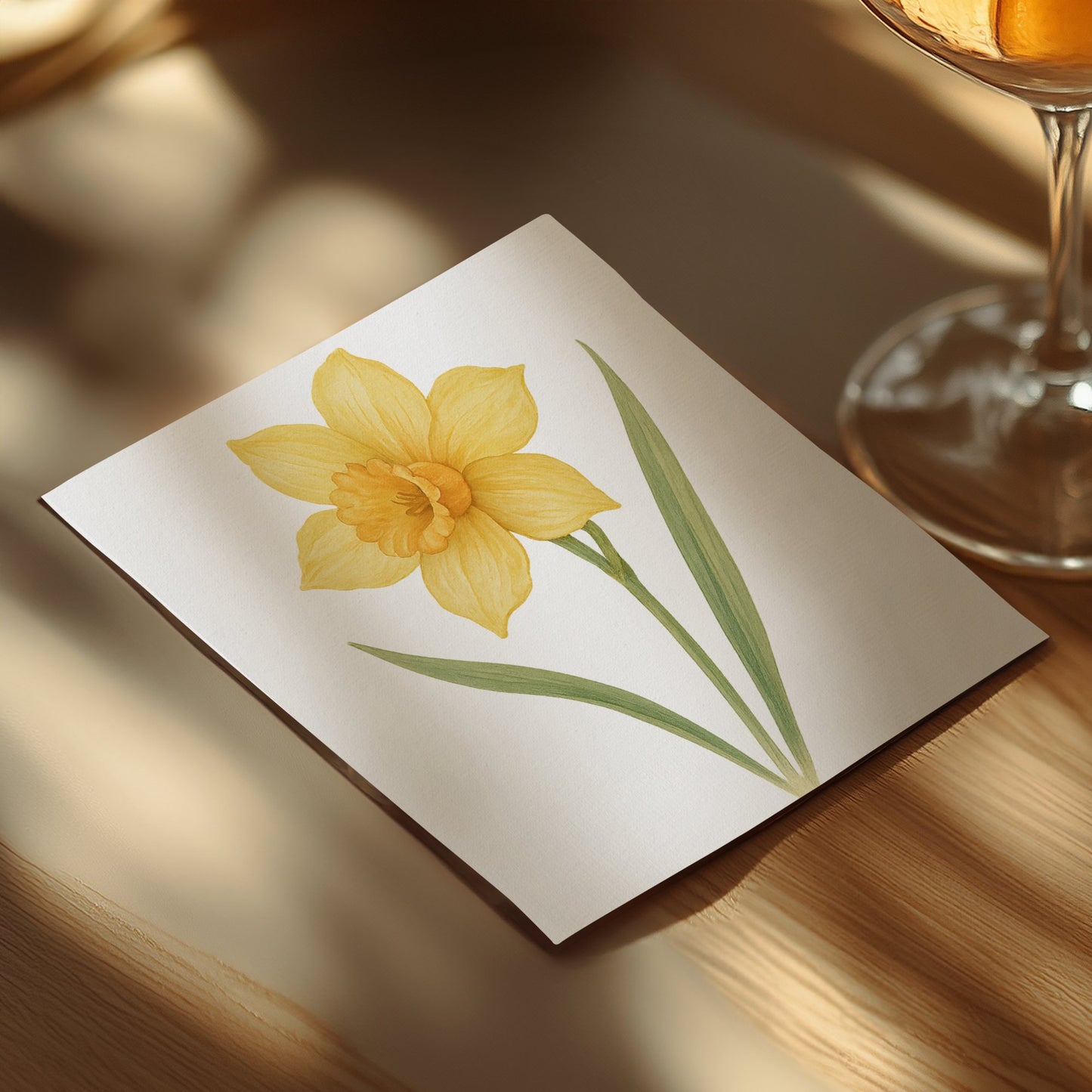 Beautiful Yellow Daffodil Art Print for Home Decor product