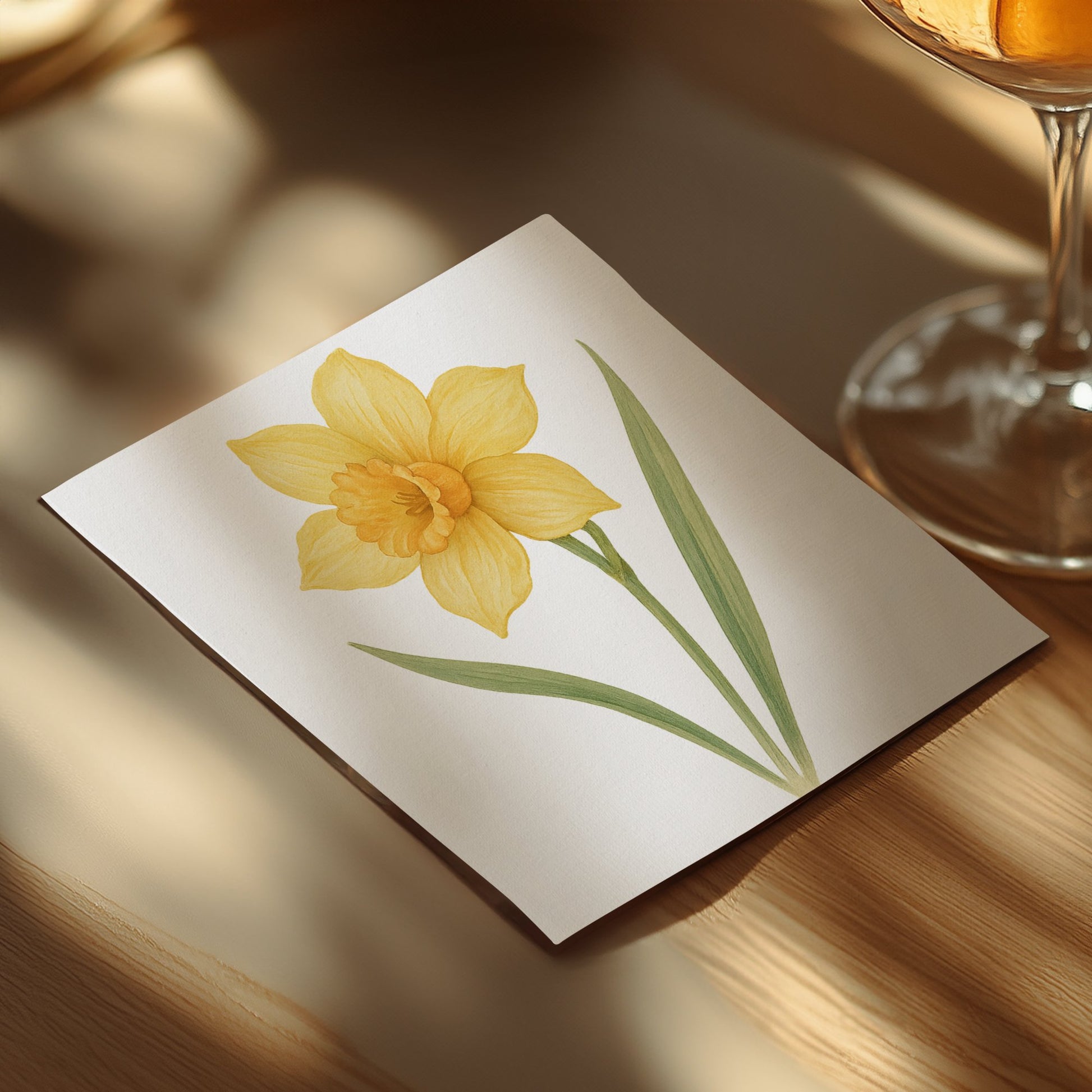 Beautiful Yellow Daffodil Art Print for Home Decor product