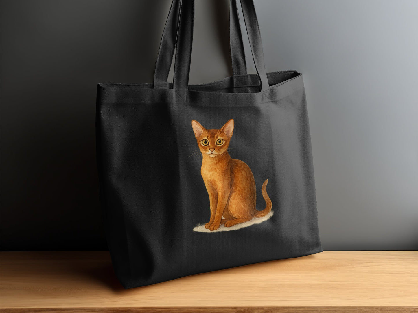 Cute Cat Illustration Printed Tote Bag product type