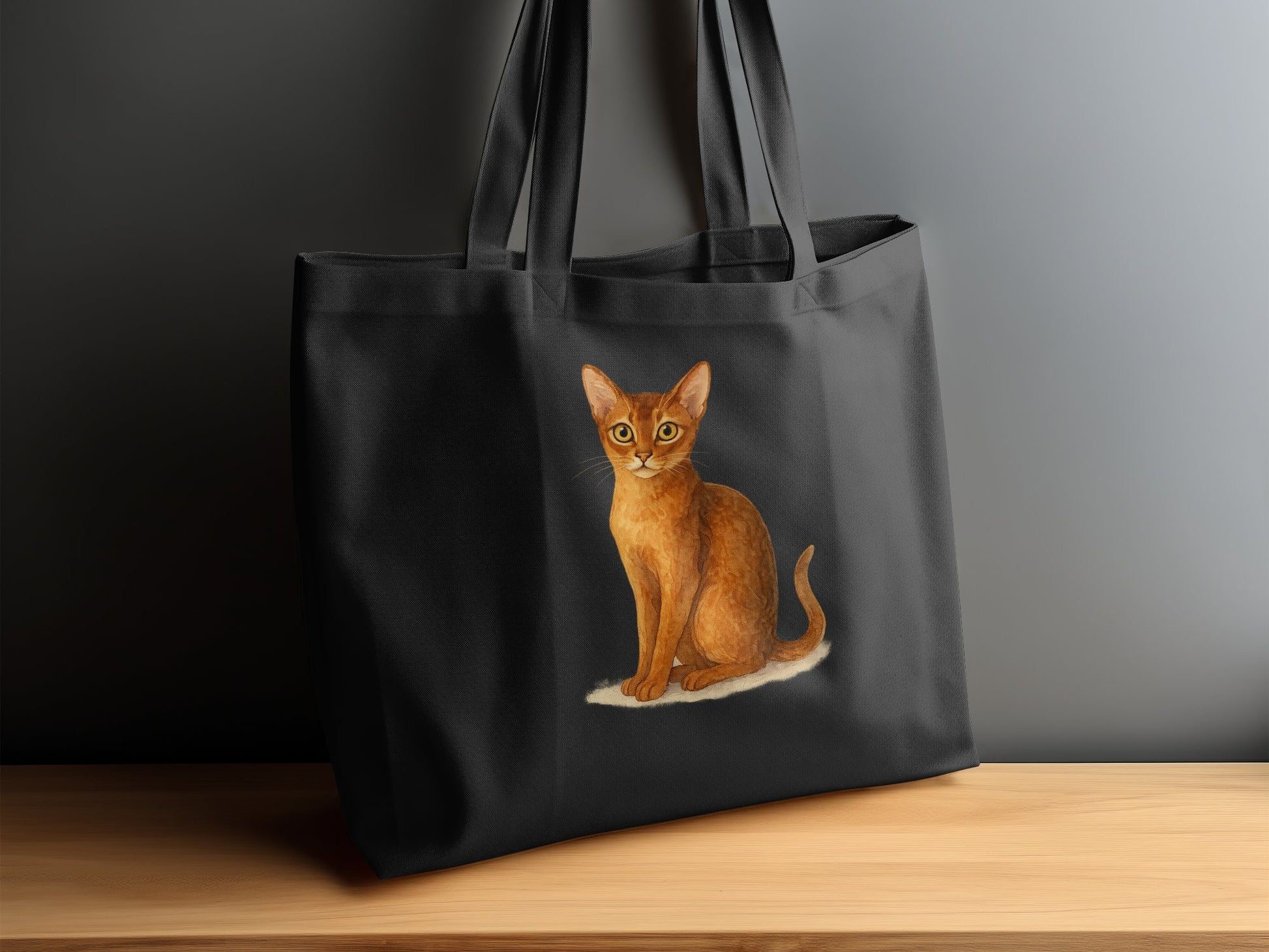 Cute Cat Illustration Printed Tote Bag product type