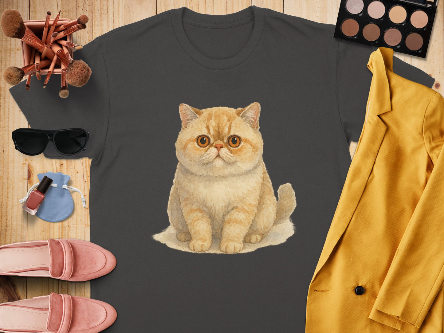 Cute Cat Graphic Design Unisex Casual Tee product type