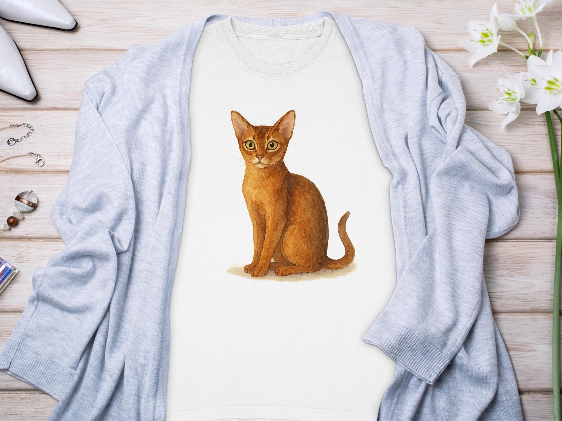 Cute Cat Graphic Casual Long Sleeve T-Shirt product