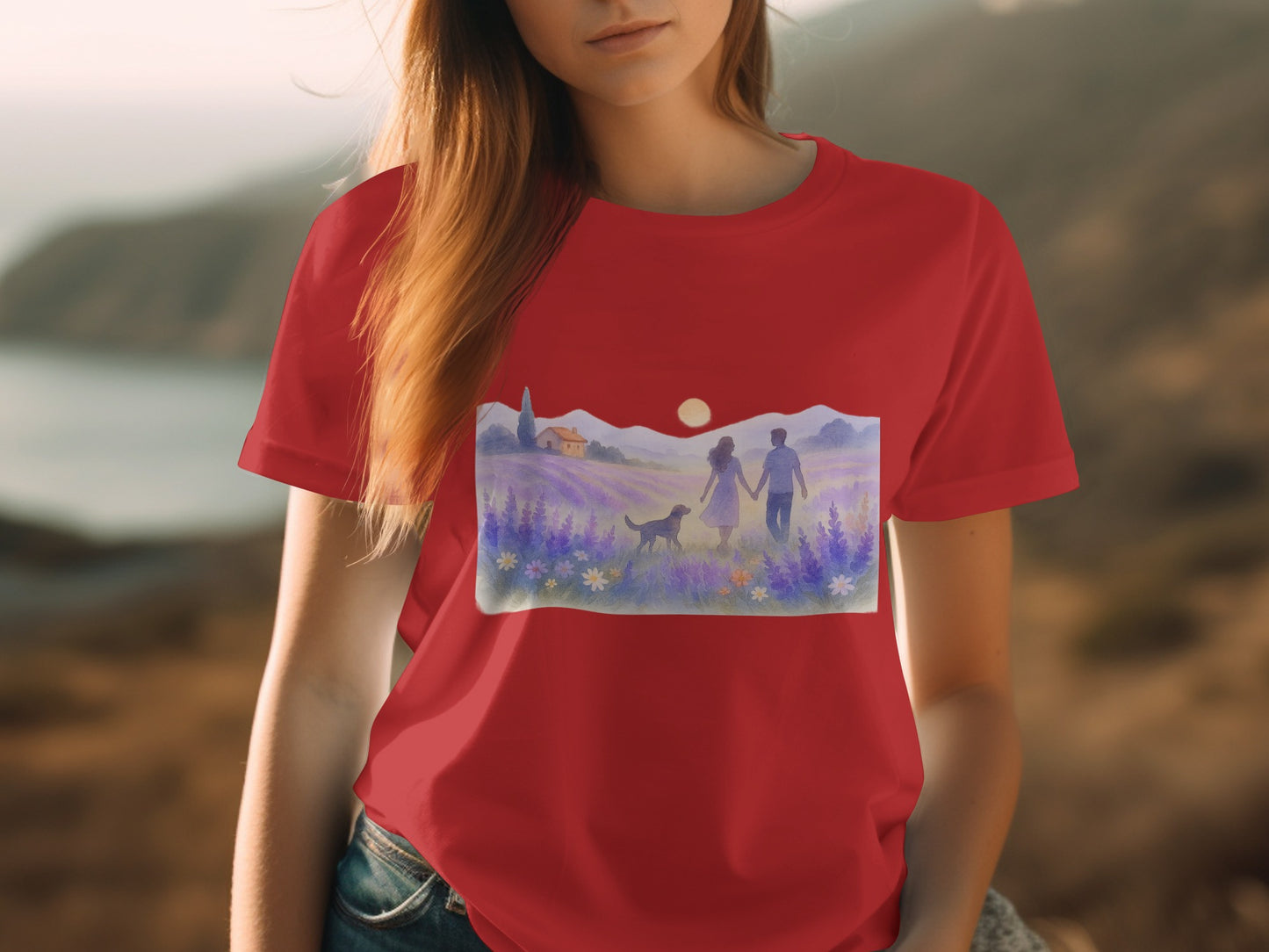 Scenic Mountain Hike Artwork Printed Shirt Product