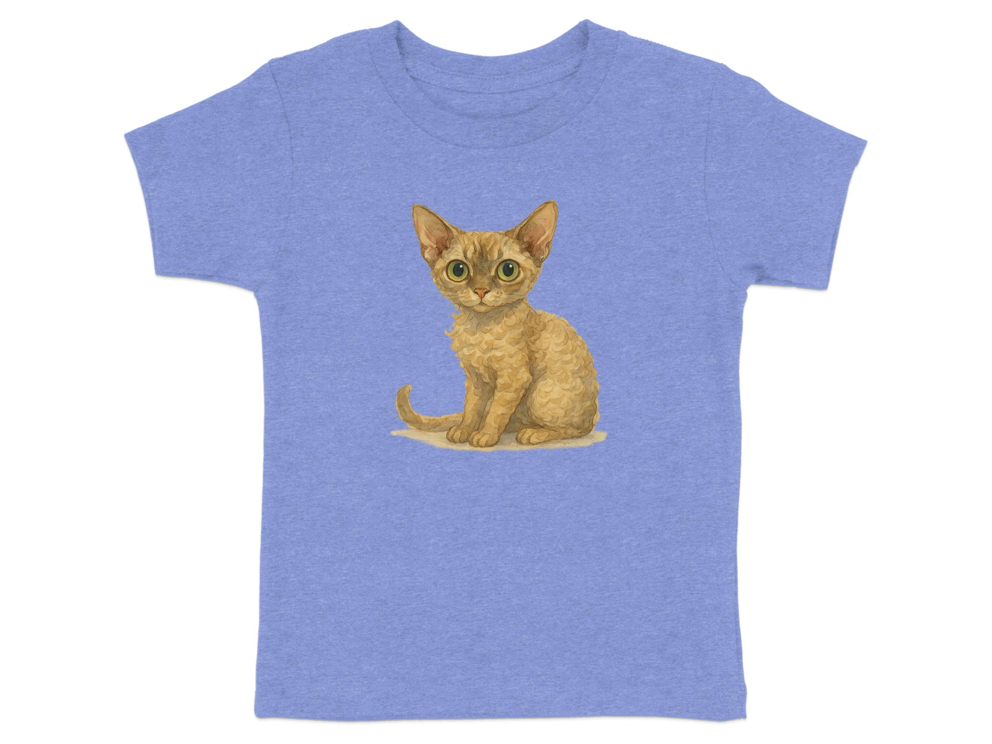 Cute Kitten Printed Graphic Blue Kids T-Shirt product type