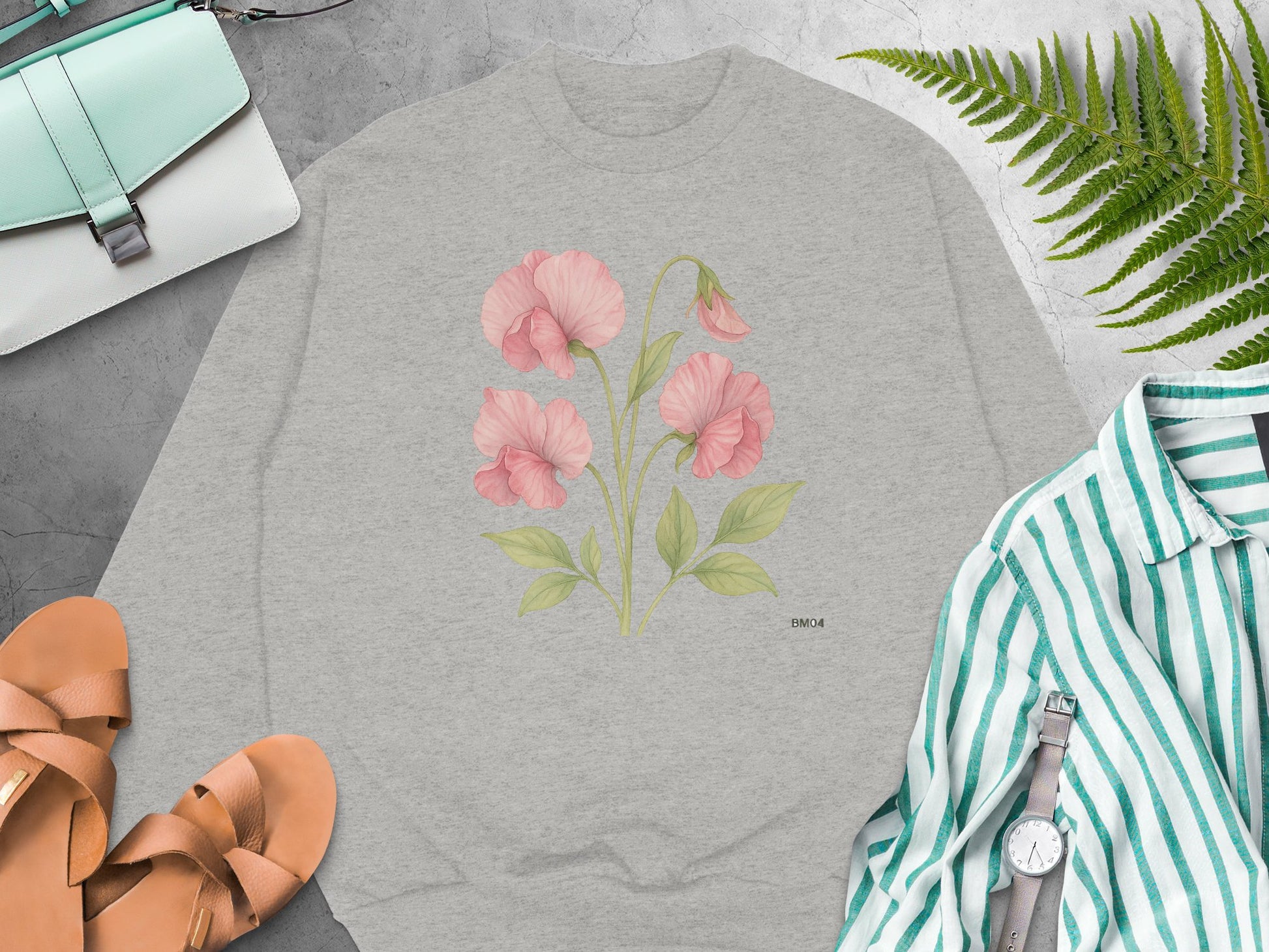 Beautiful Floral Design on Cozy Sweatshirt product