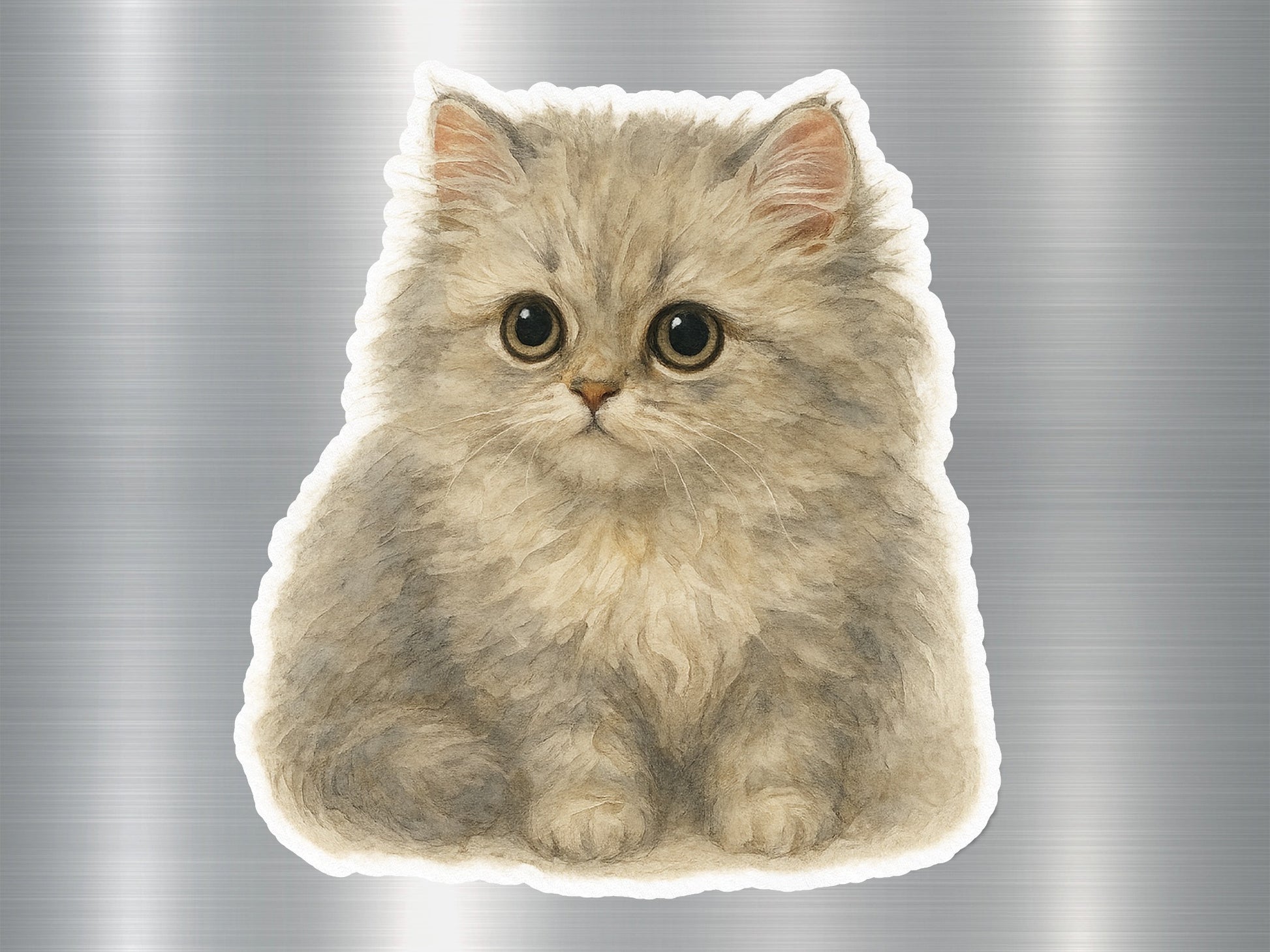 Cute Fluffy Kitten Sticker for Cat Lovers product type