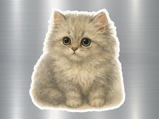 Cute Fluffy Kitten Sticker for Cat Lovers product type