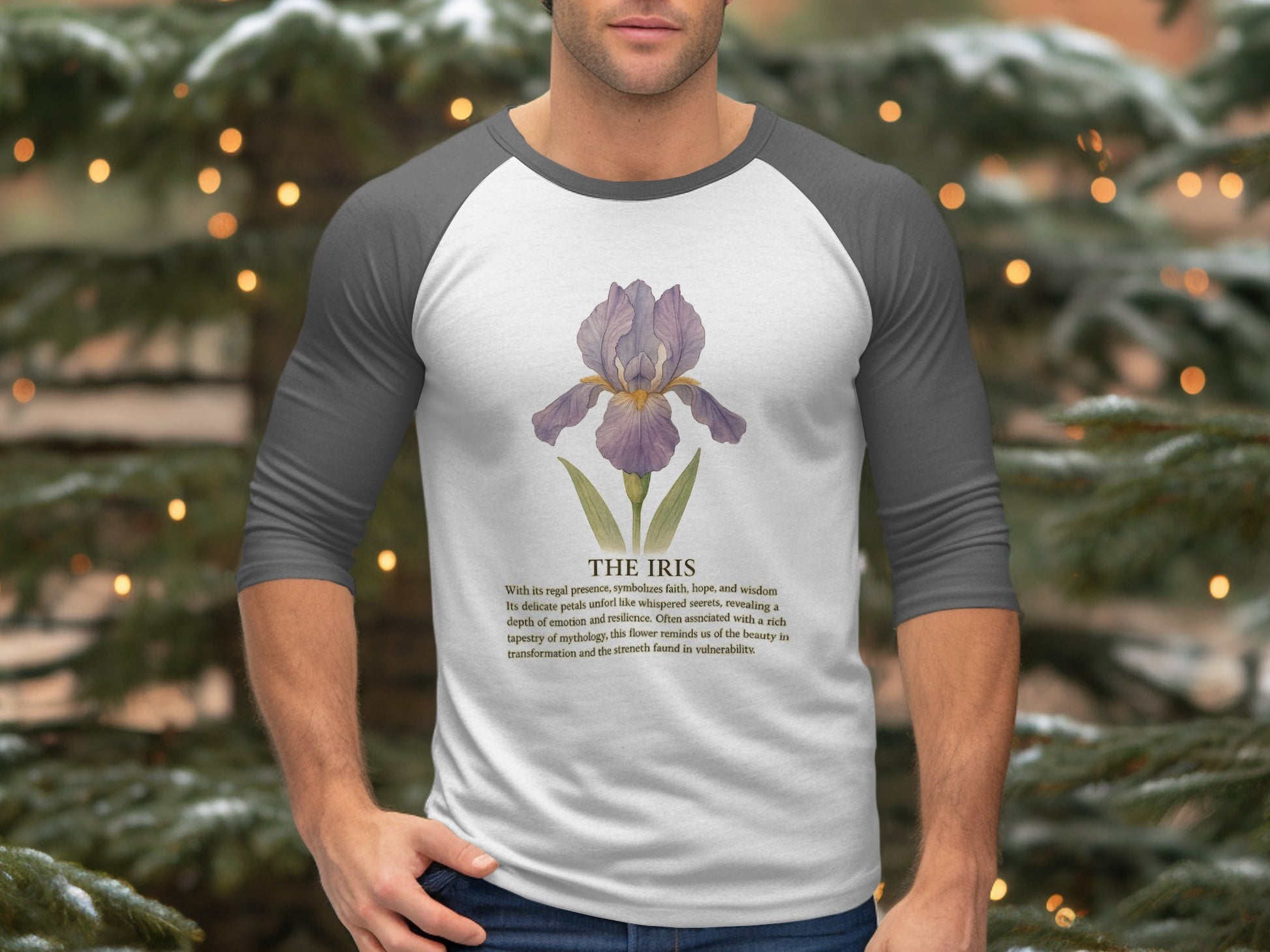 The Iris Artwork Print Long Sleeve Raglan Shirt product