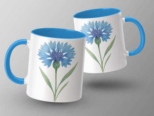 Blue Flower Print Coffee Mug for Kitchen Décor product
