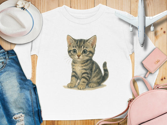 Cute Kitten Printed on Casual Top product type